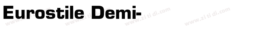 Eurostile Demi字体转换